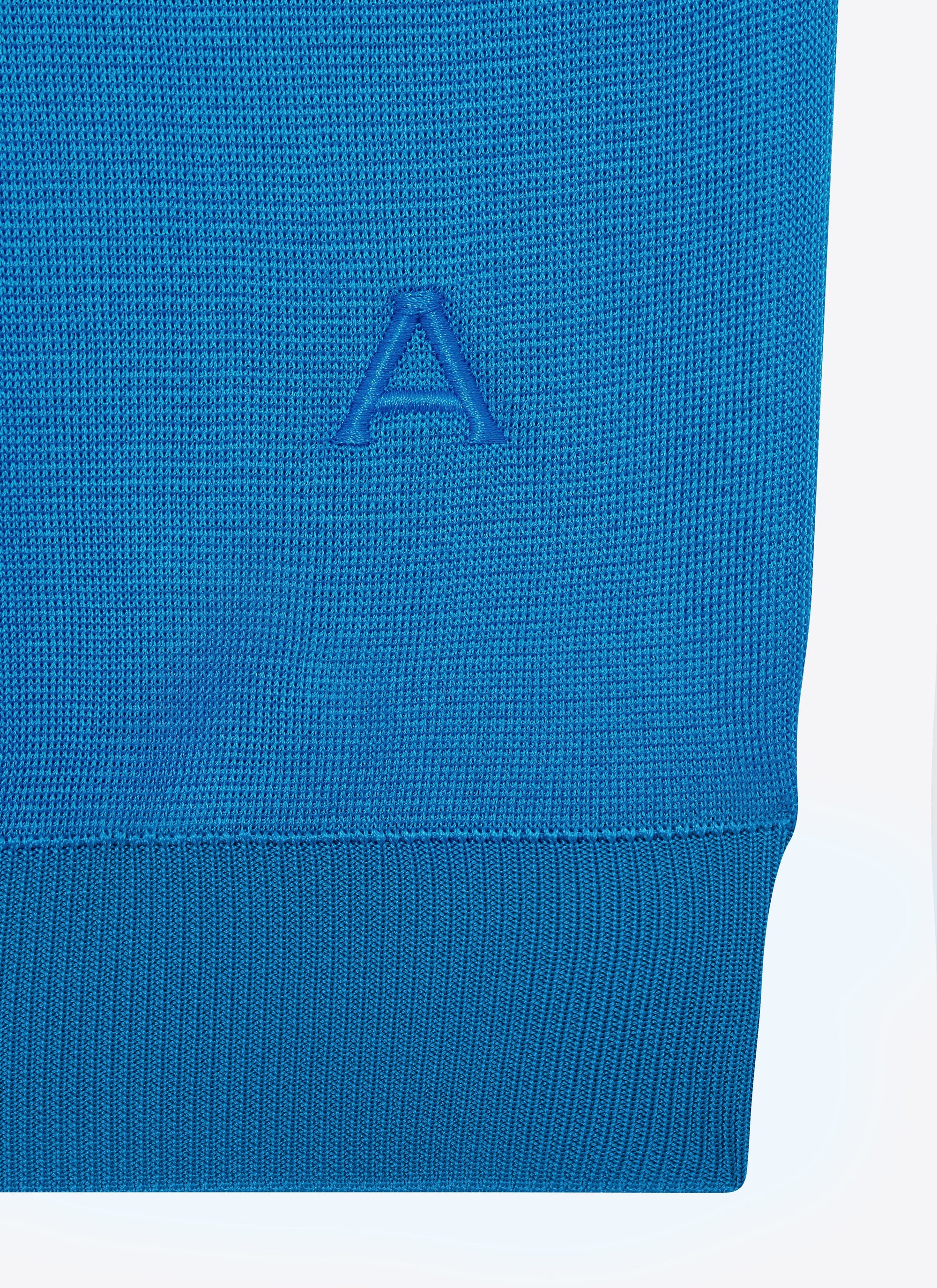 Pull col V sans manches - Bleu