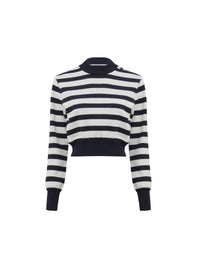 Striped wool jumper - Navy & Ivory