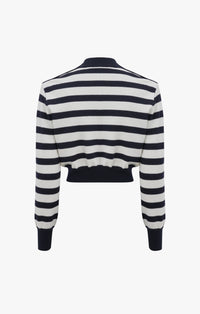 Striped wool jumper - Navy & Ivory
