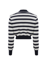 Striped wool jumper - Navy & Ivory
