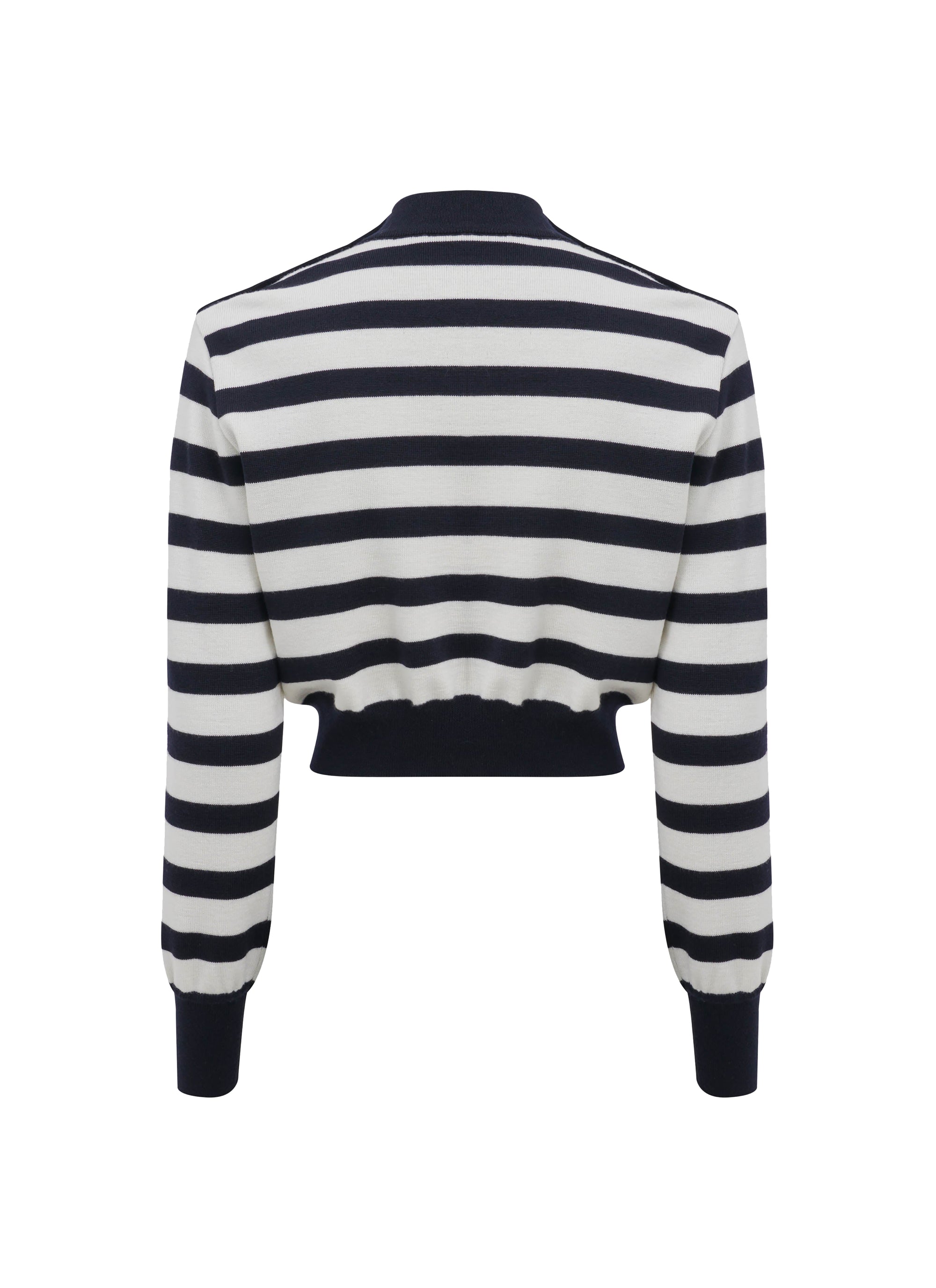 Striped wool jumper - Navy & Ivory
