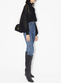 Pull en transparence en dentelle - Noir Alaïa