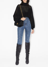 Pull en transparence en dentelle - Noir Alaïa