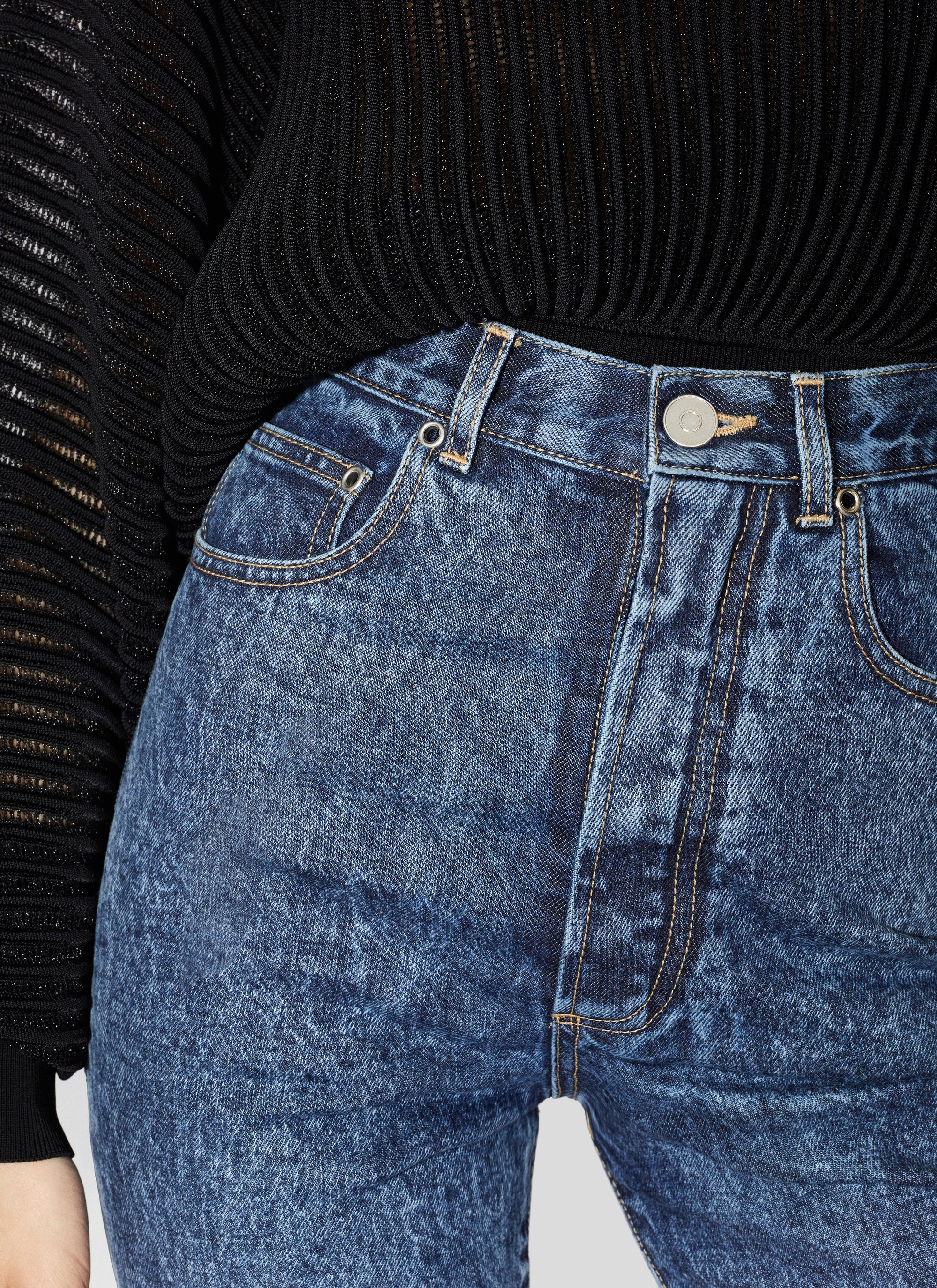 Pull en transparence en dentelle - Noir Alaïa