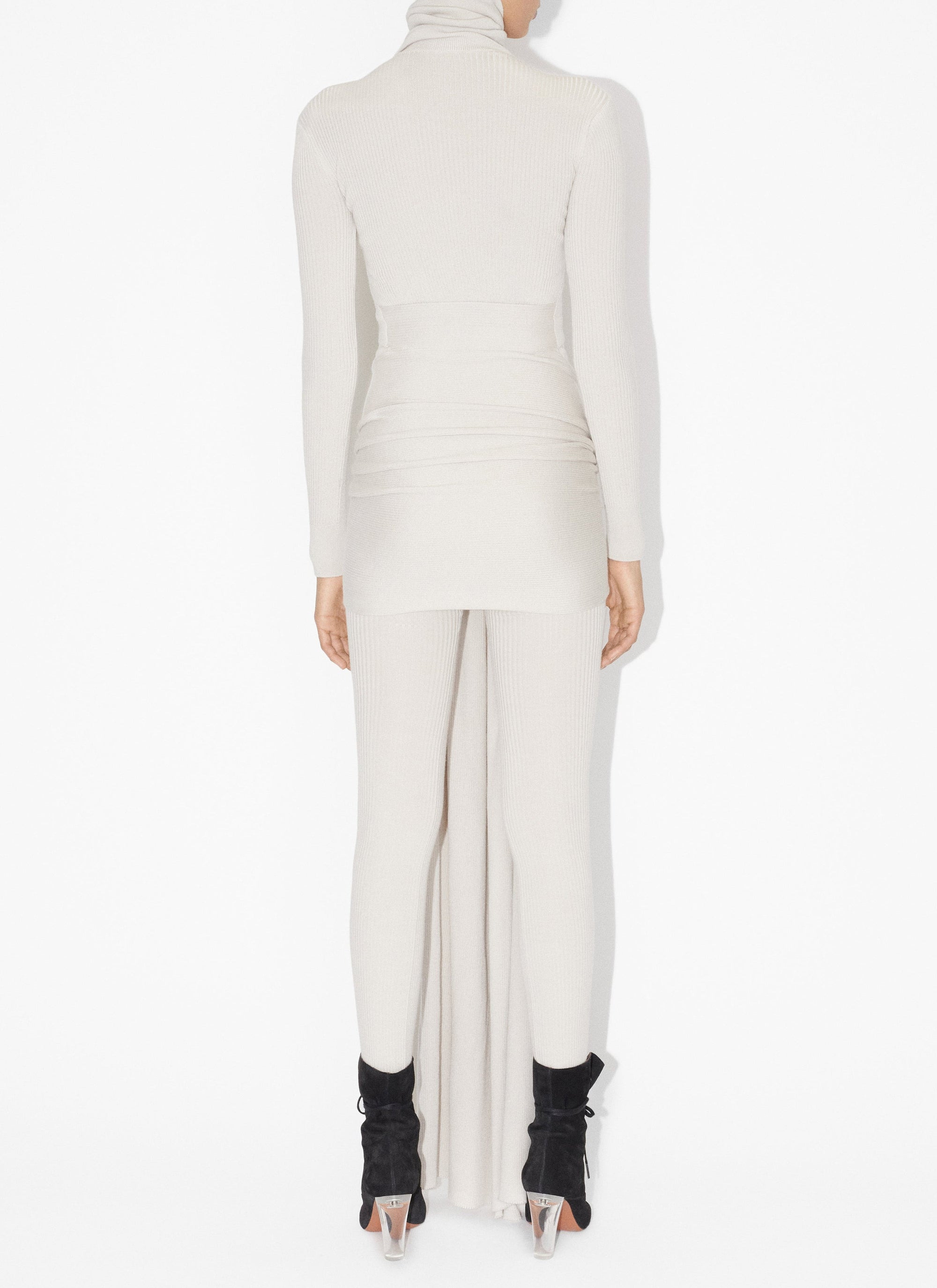 Soft cashmere and silk jumper - Mottled grey