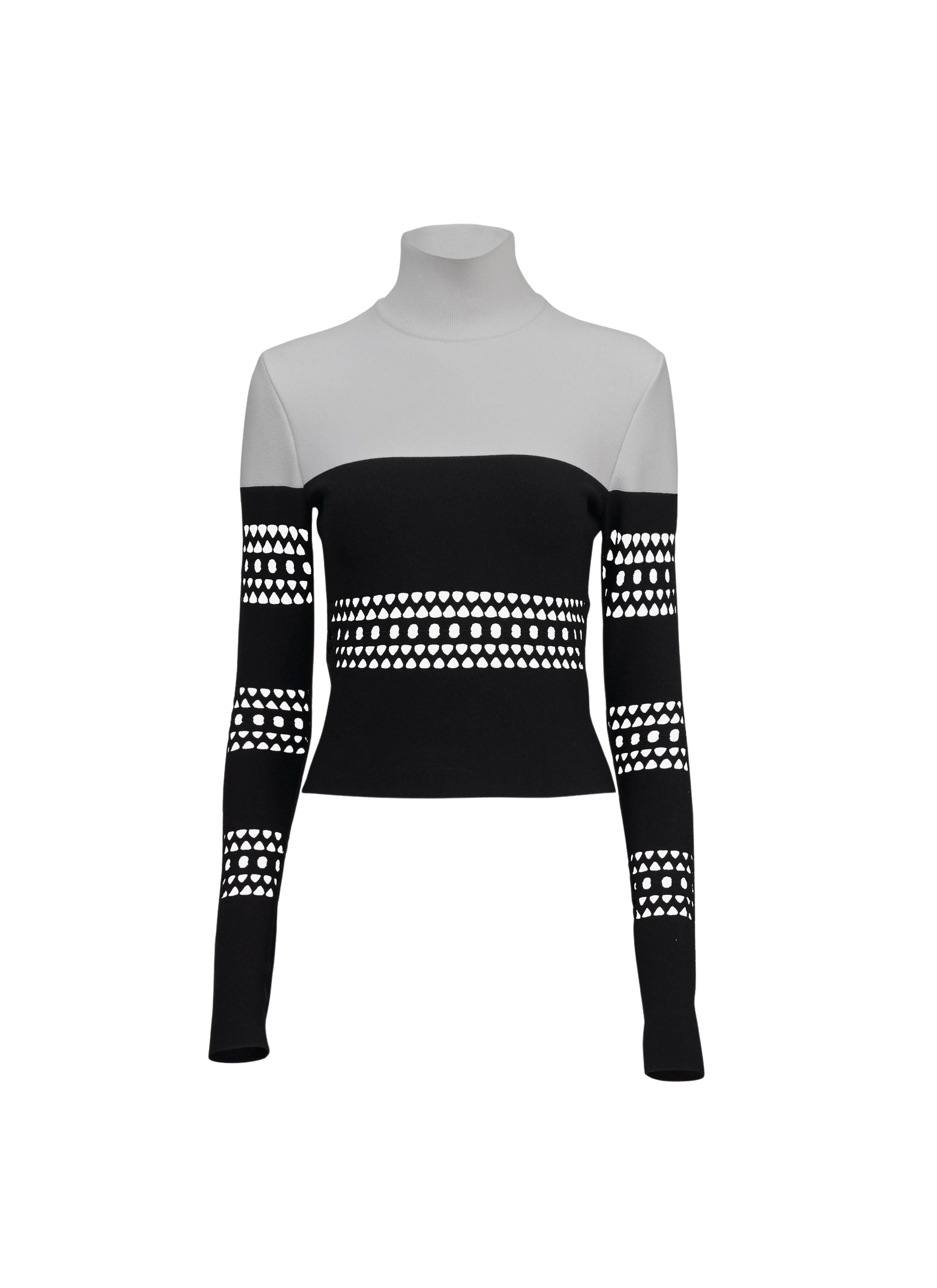 Two-tone Vienna jumper - Black & White