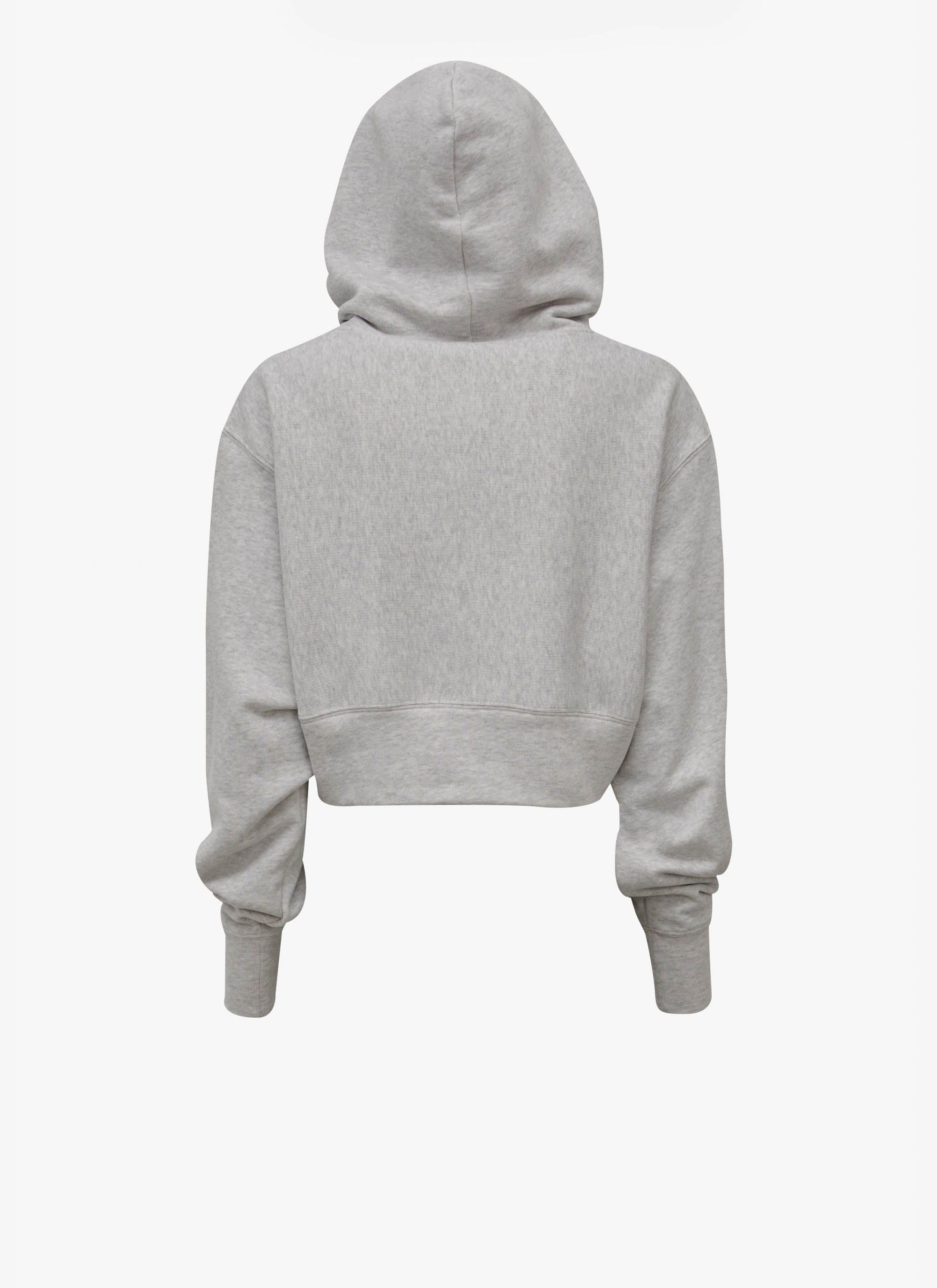 Hoodie, short, fleece - Heather grey