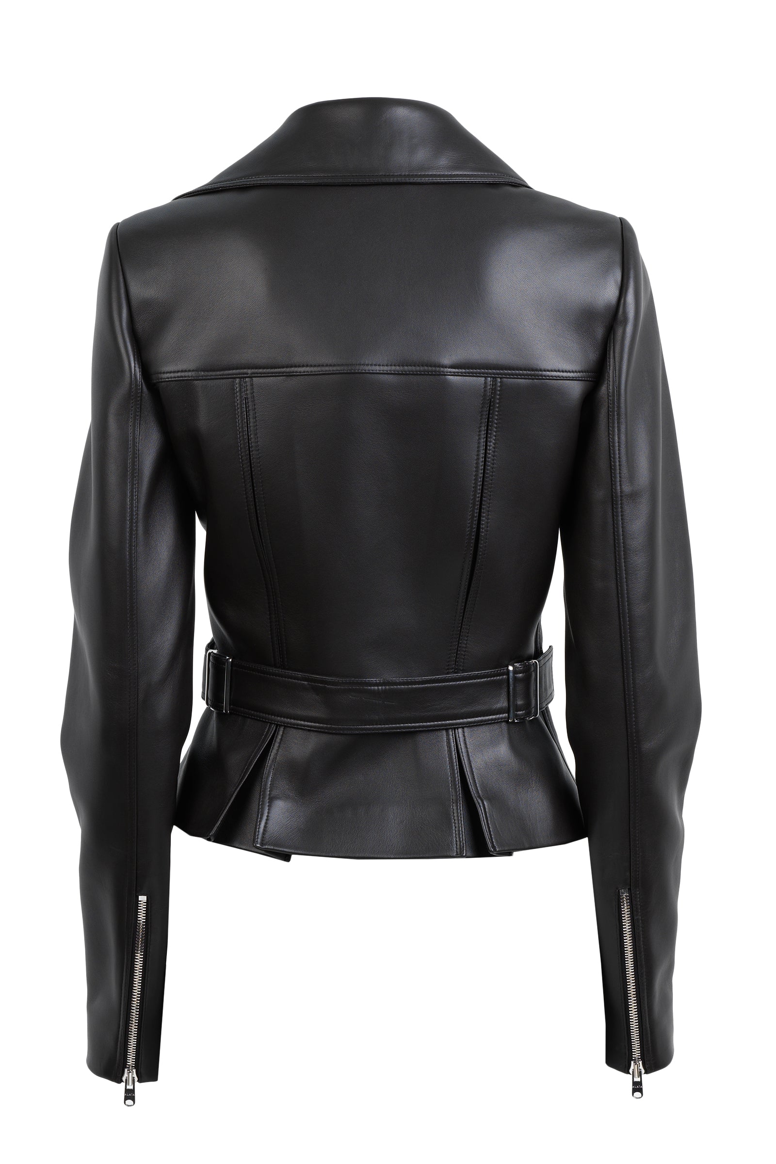 Veste Biker en cuir - Noir