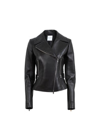 Veste Biker en cuir - Noir