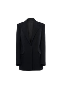 Veste à manches longues en laine - Noir Alaia