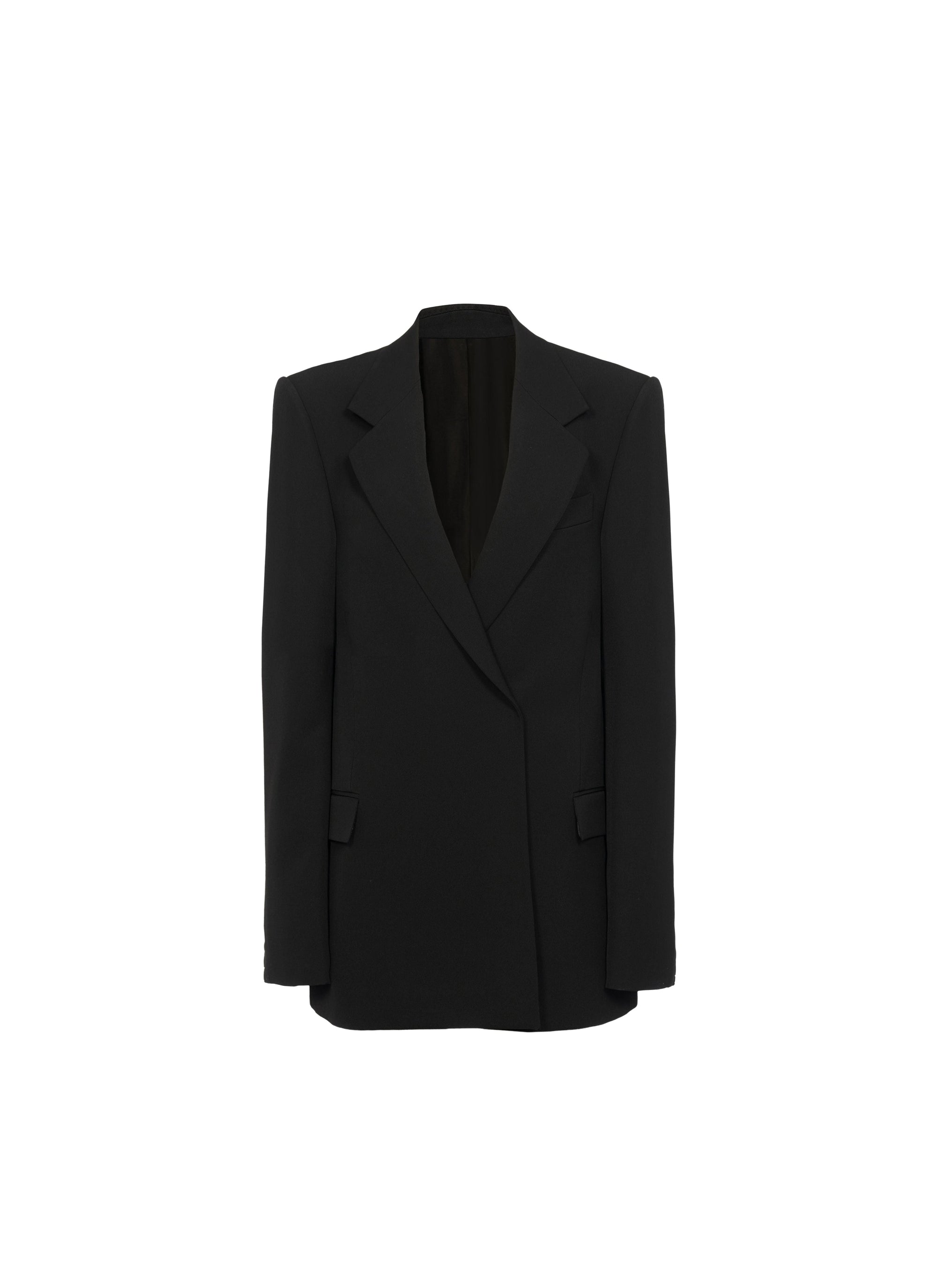 Blazer à double boutonnage en gabardine de laine - Noir Alaïa