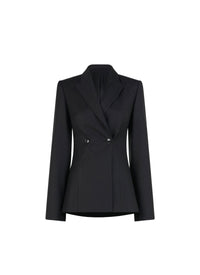 Wool epaulette blazer jacket - Black Alaïa