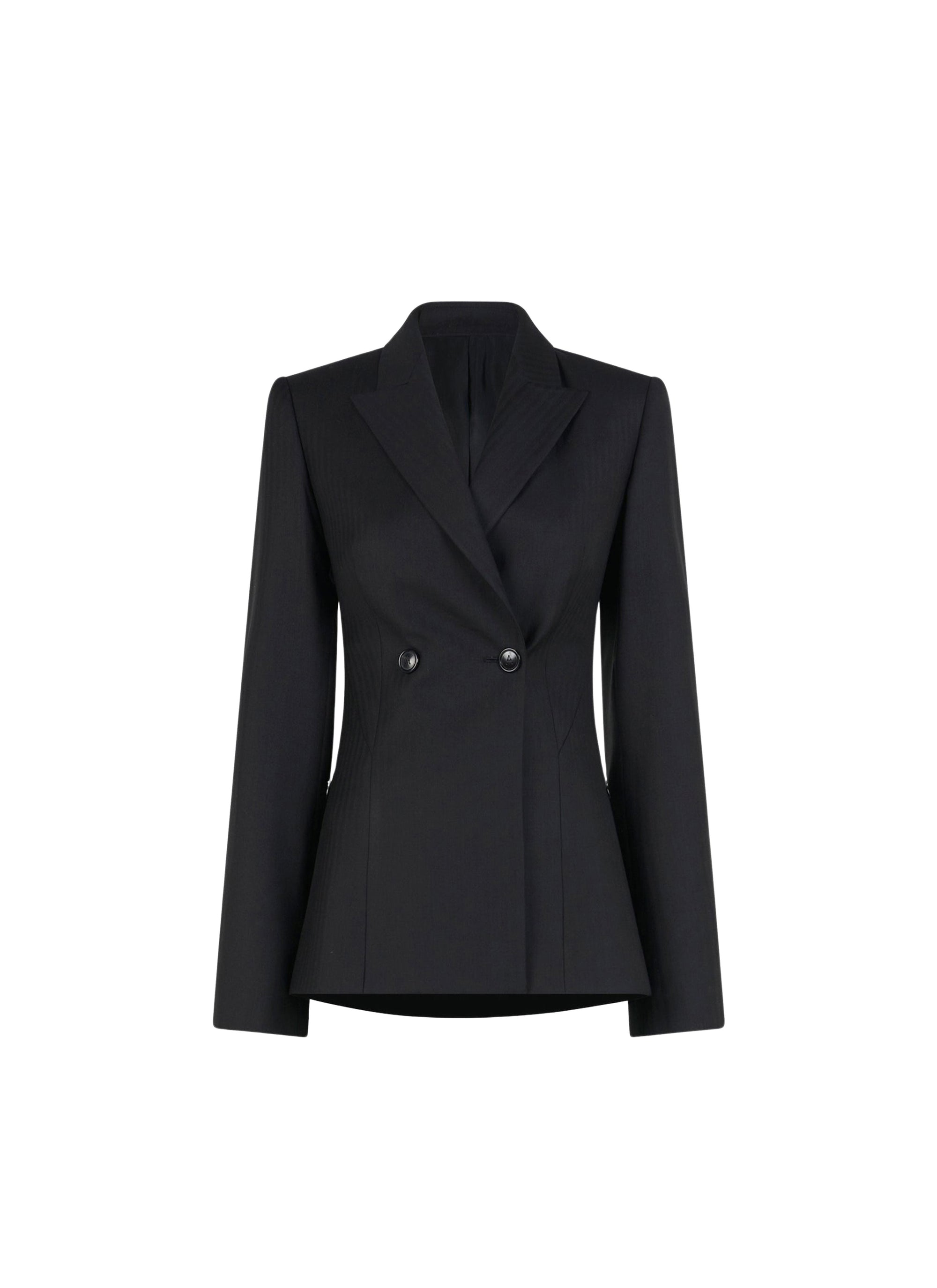 Wool epaulette blazer jacket - Black Alaïa