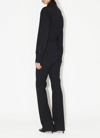 Veste ceinturée en laine - Noir Alaïa