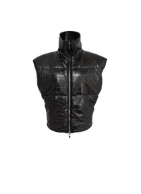 Doudoune embossée croco - Noir Alaïa