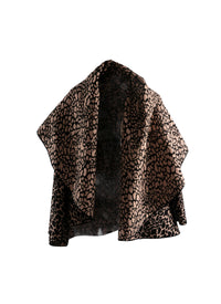 Veste à capuche en laine - Chair & Noir