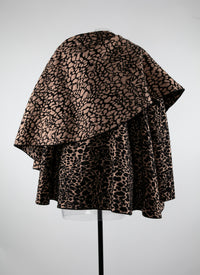 Veste à capuche en laine - Chair & Noir