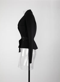 Veste ceinture - Noir