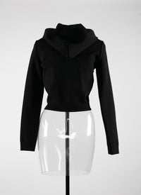 Long-sleeved zip jacket - Black intense