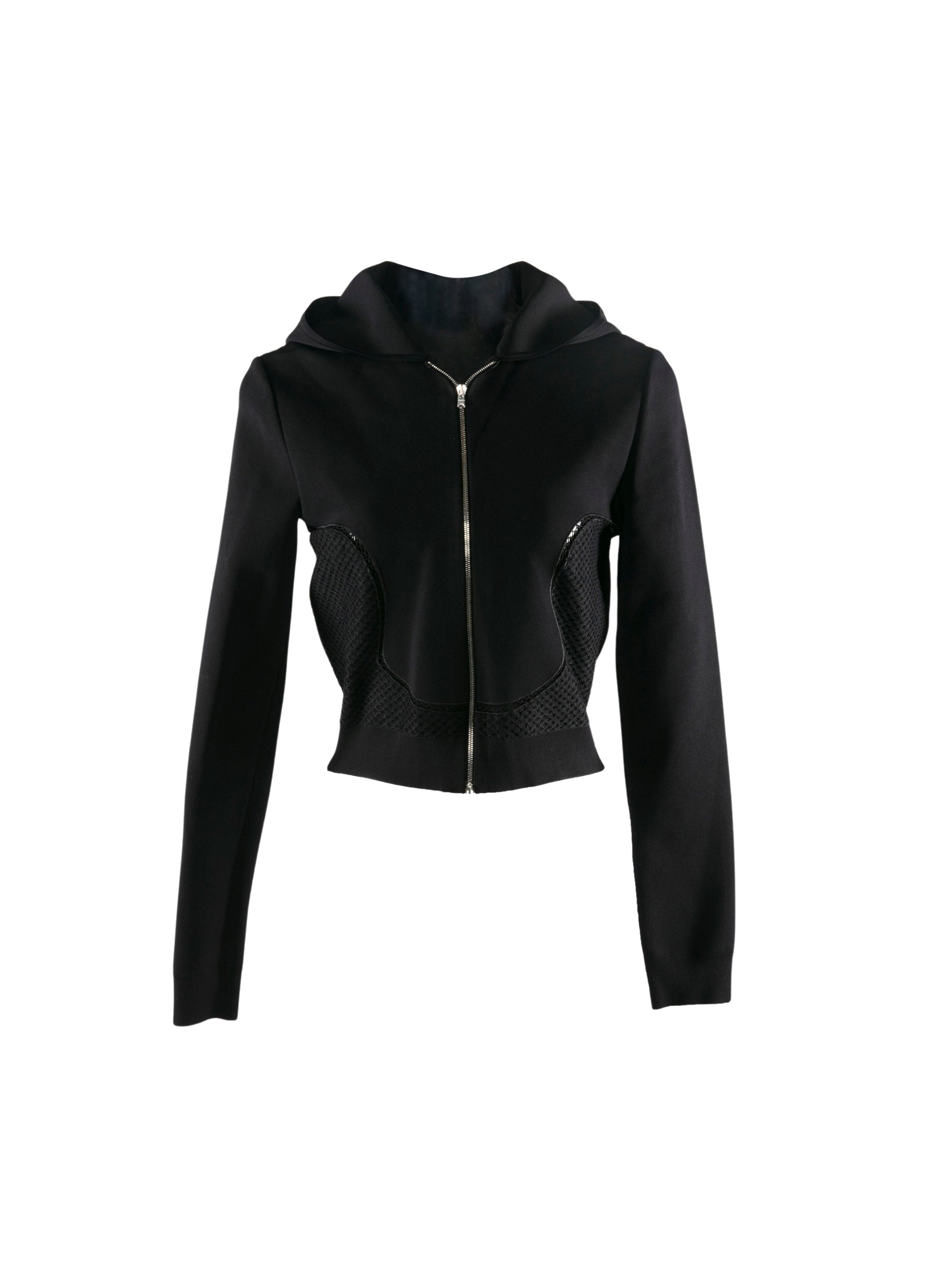 Long-sleeved zip jacket - Black intense