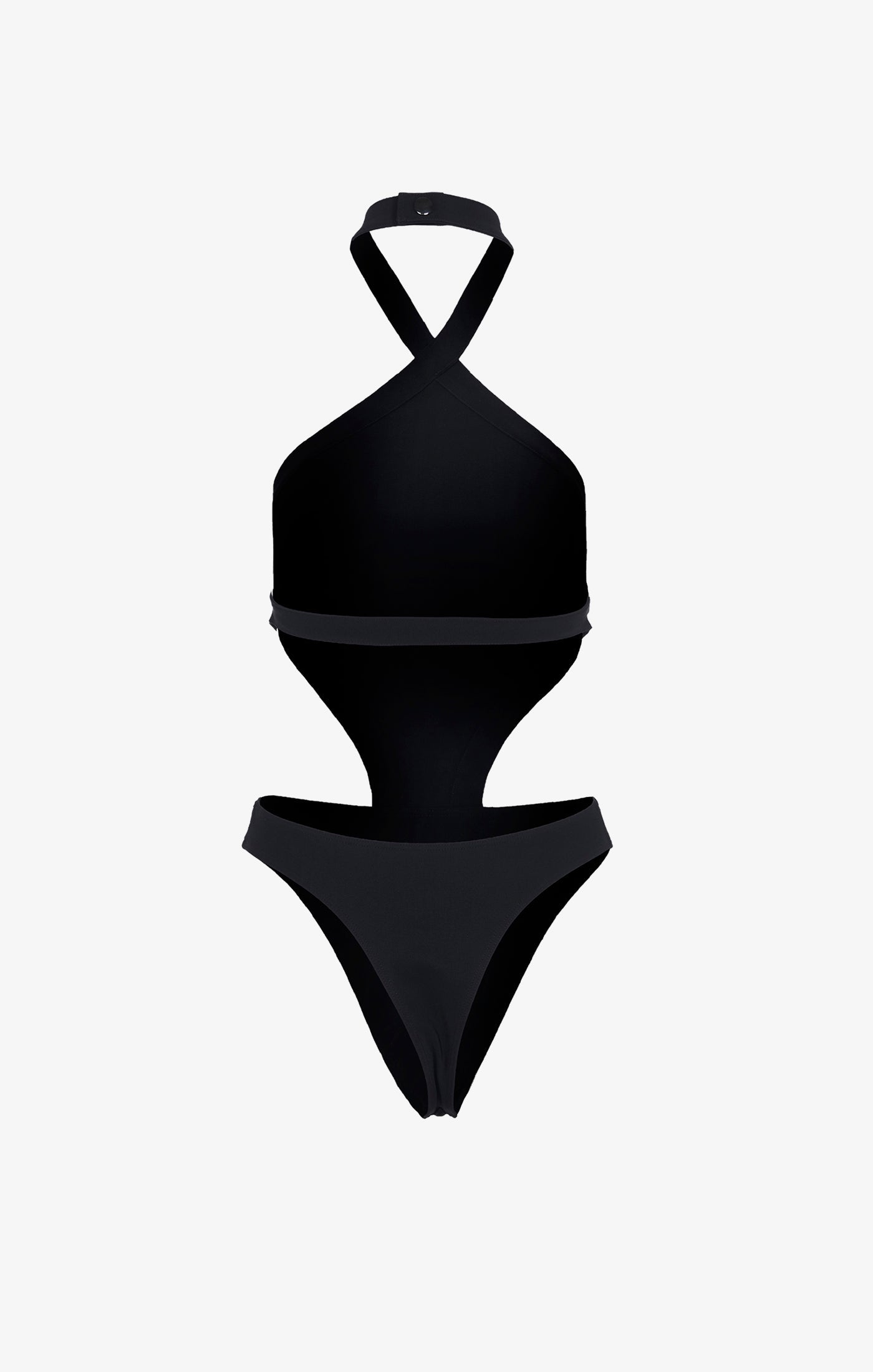 One-piece trikini swimming costume - Black Alaïa