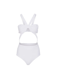 One-piece swimming costume bikini - White