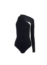 Asymmetric Swimsuit - Black Alaïa