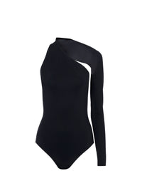 Maillot asymétrique - Noir Alaia