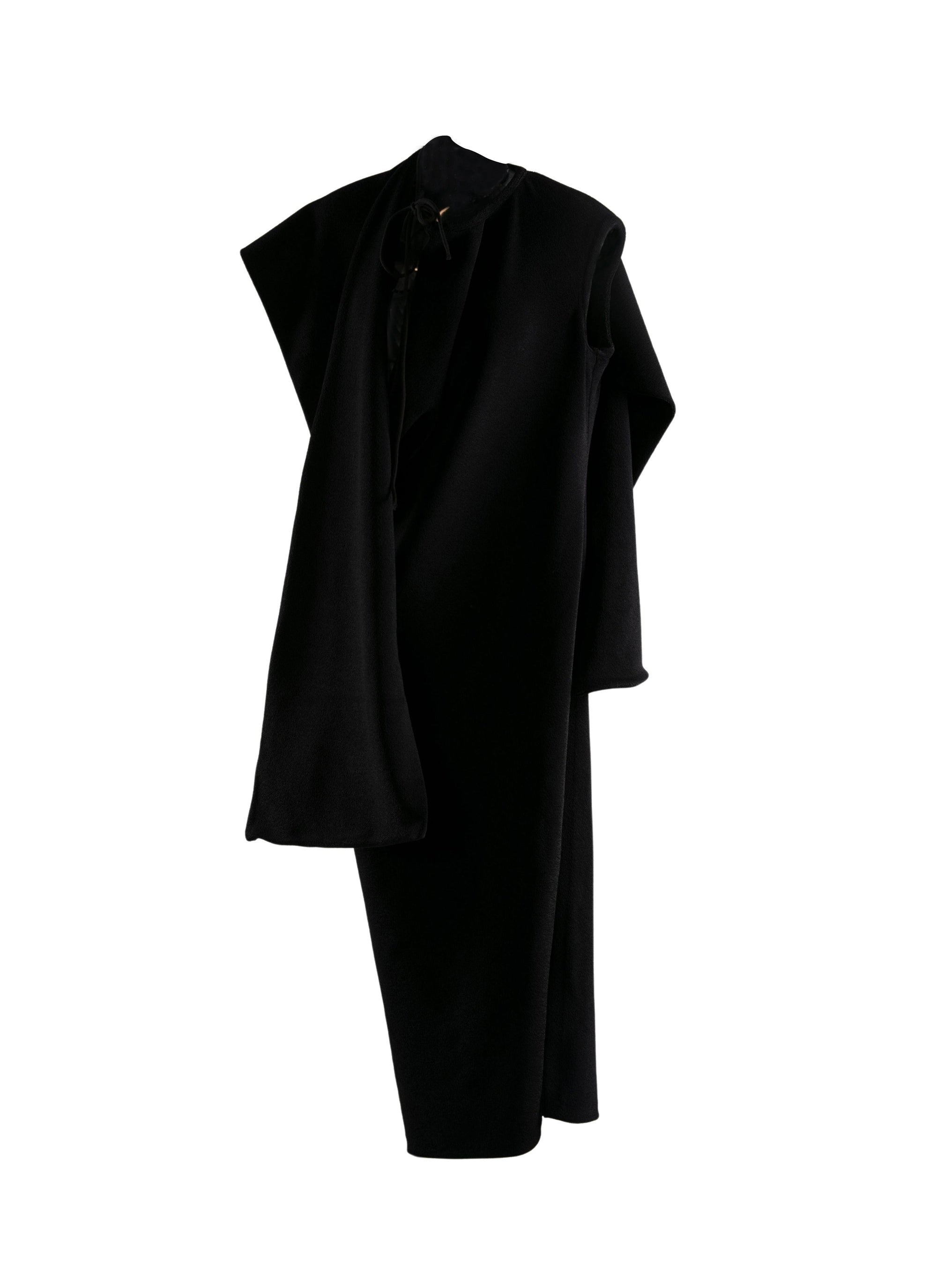Robe de bain à capuche drapée - Noir Alaïa