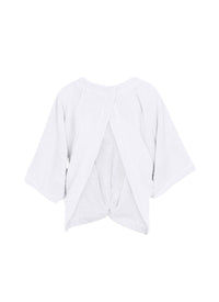 Bathrobe, short cape - White