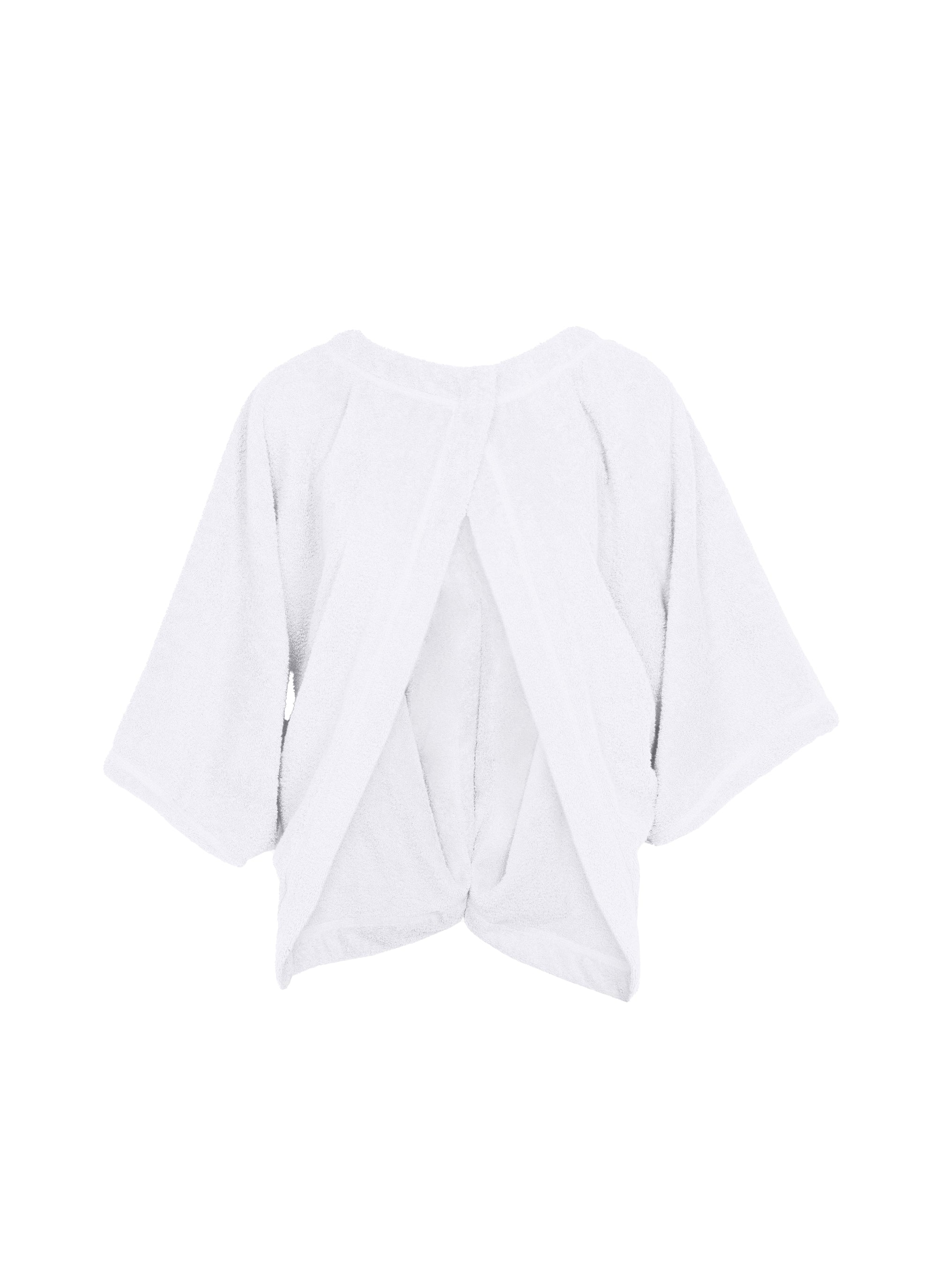 Bathrobe, short cape - White