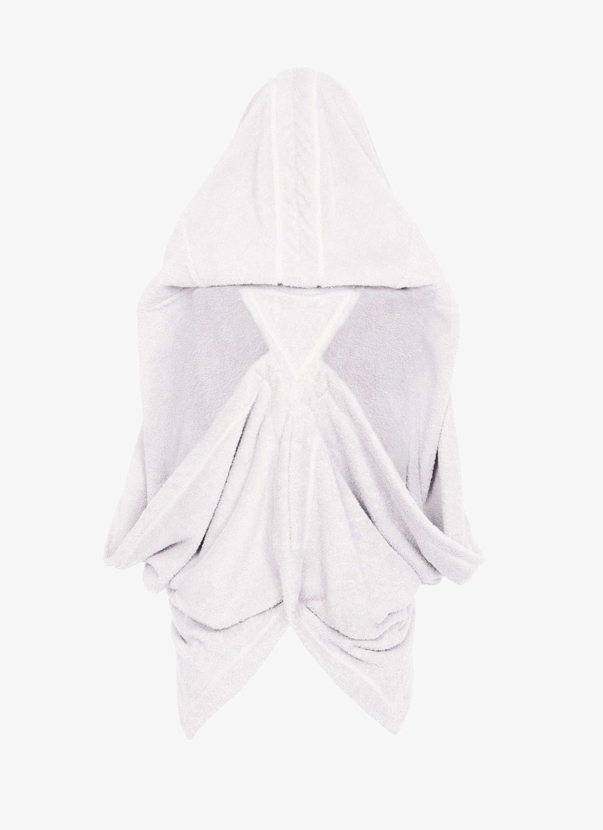 Bathrobe, short cape - White