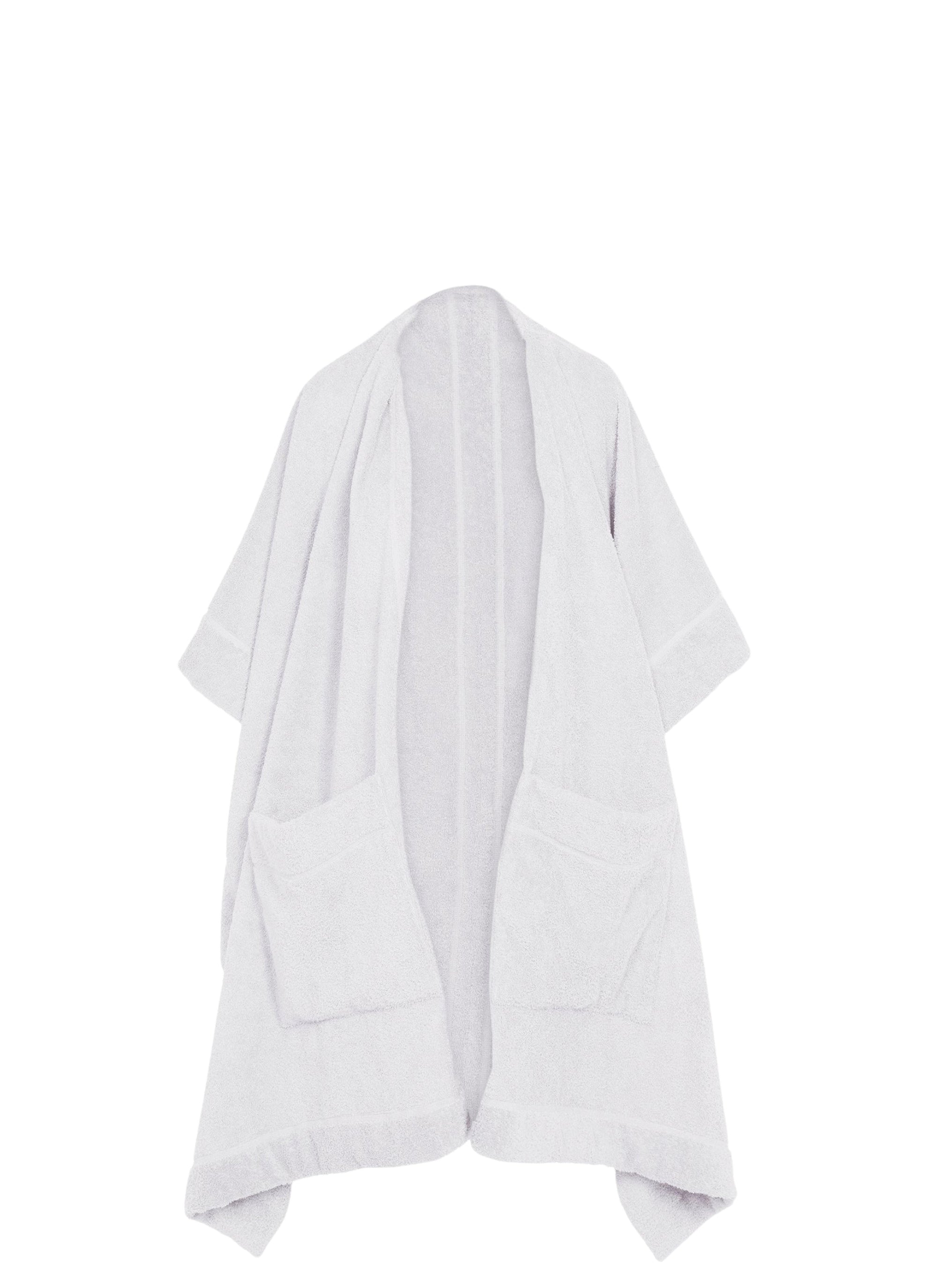 Peignoir Midi à capuche - Blanc
