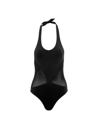 Seamless Halter Swimsuit - Black Alaïa