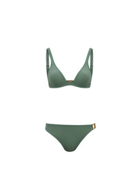 Maillot de bain triangle sculptant - Sauge