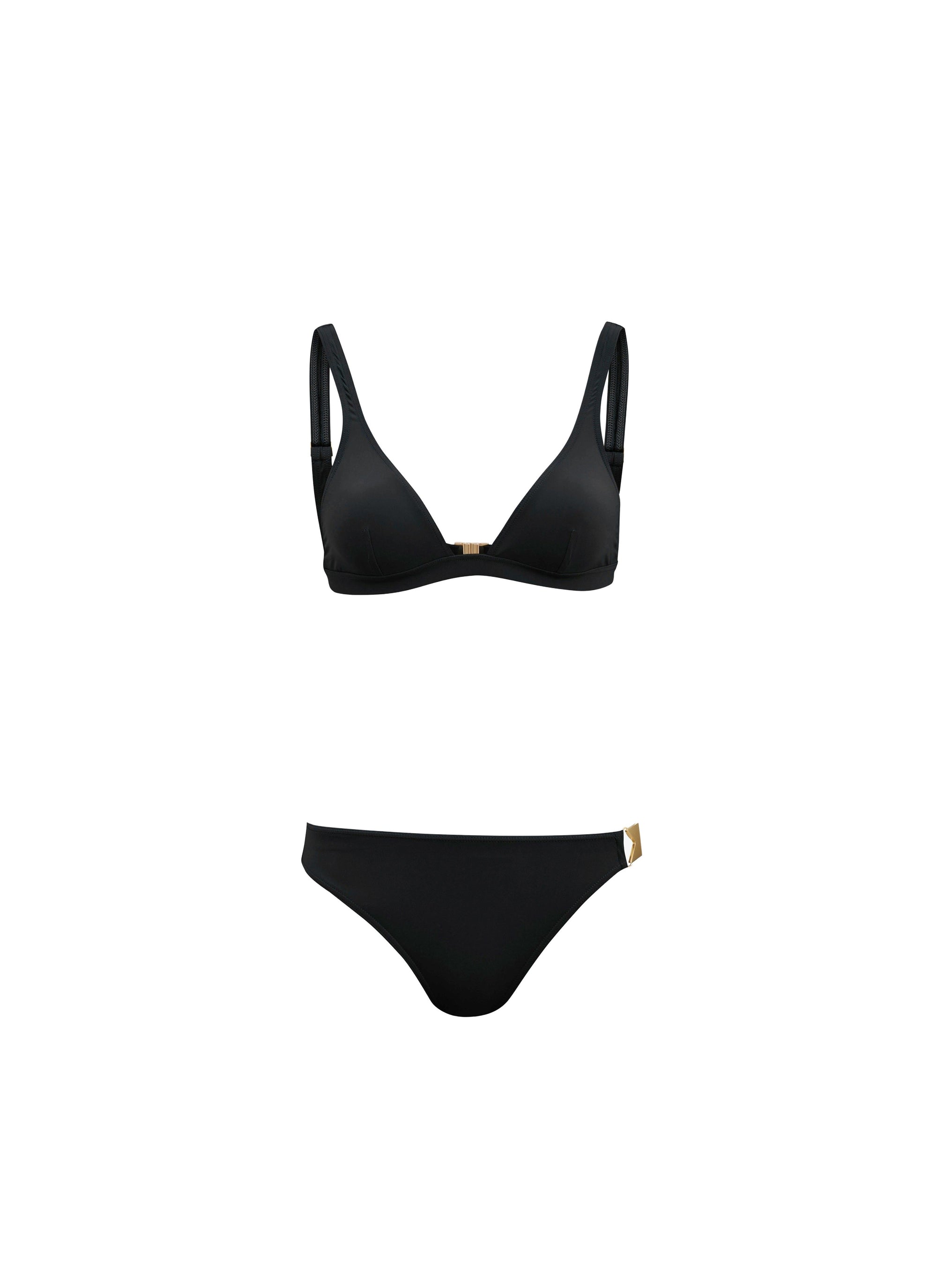 Sculpting triangle swimming costume - Black Alaïa