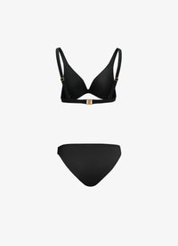 Sculpting triangle swimming costume - Black Alaïa