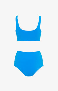 High waisted corset swimming costume - Azur