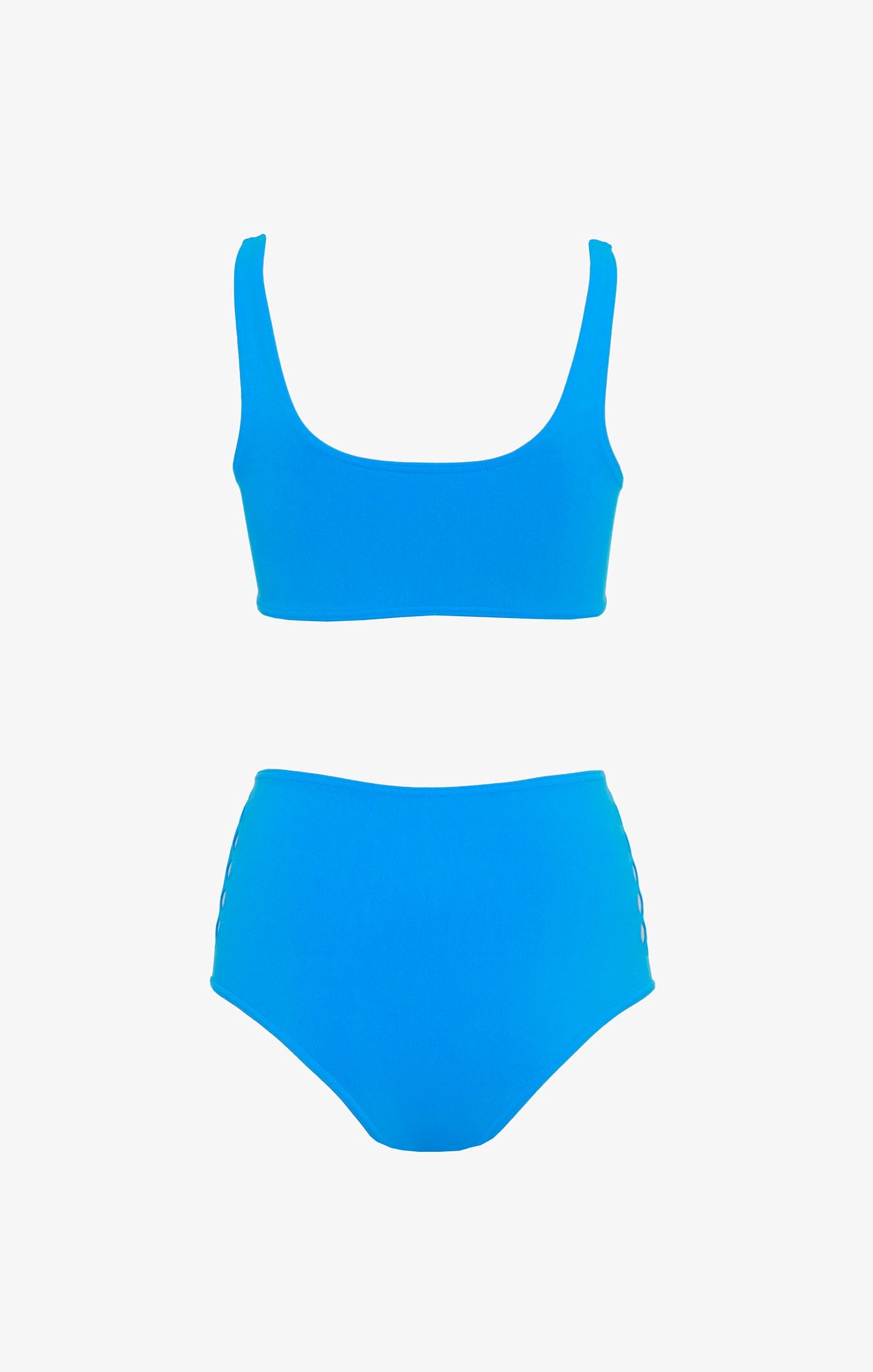 High waisted corset swimming costume - Azur