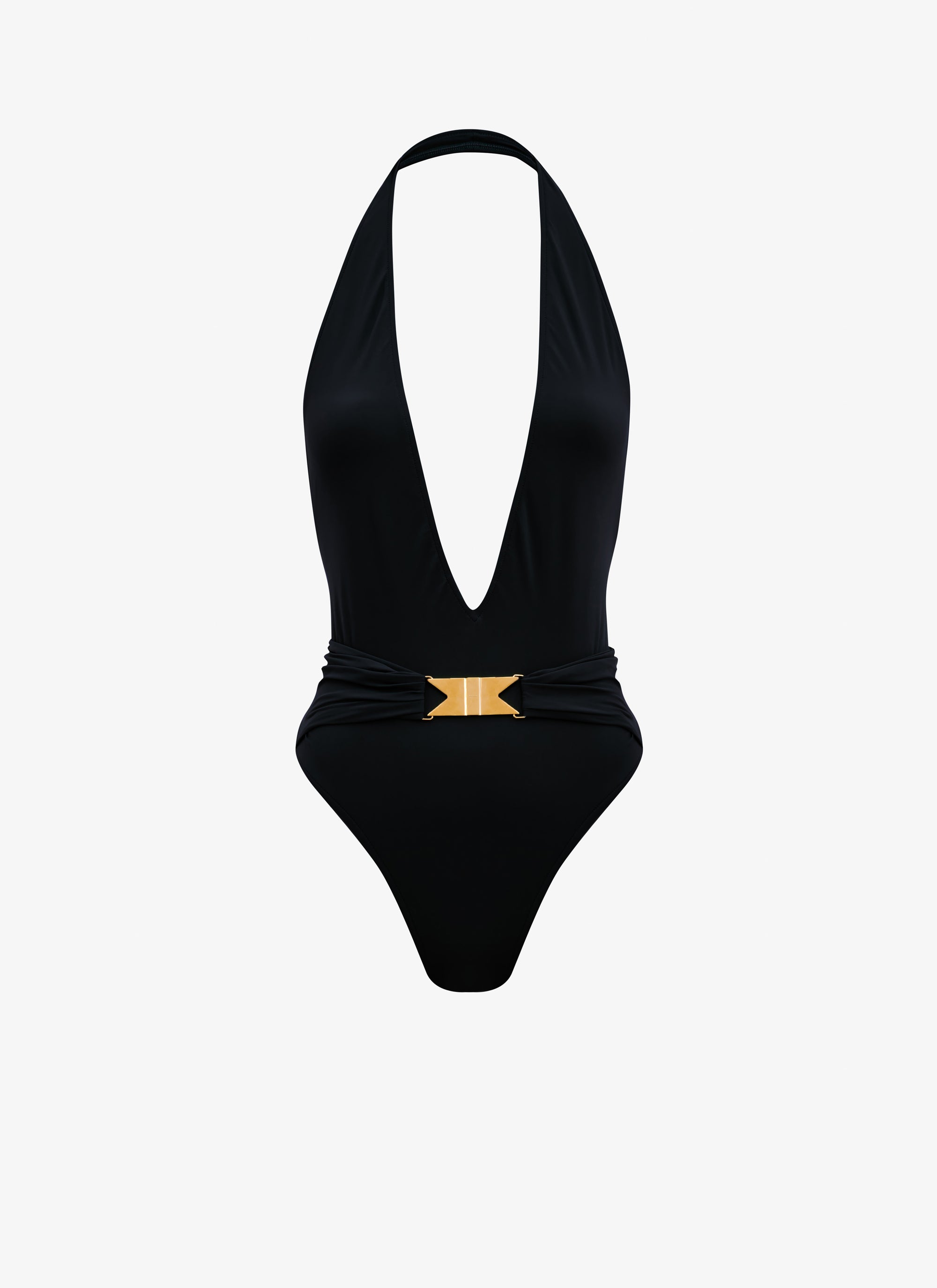 Sculpting Halter Swimsuit - Black Alaïa