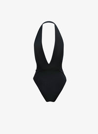 Sculpting Halter Swimsuit - Black Alaïa