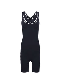 Seamless knitted swimming costume - Midnight