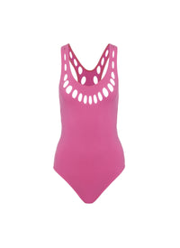 Laser one-piece swimming costume - Fluo Pink
