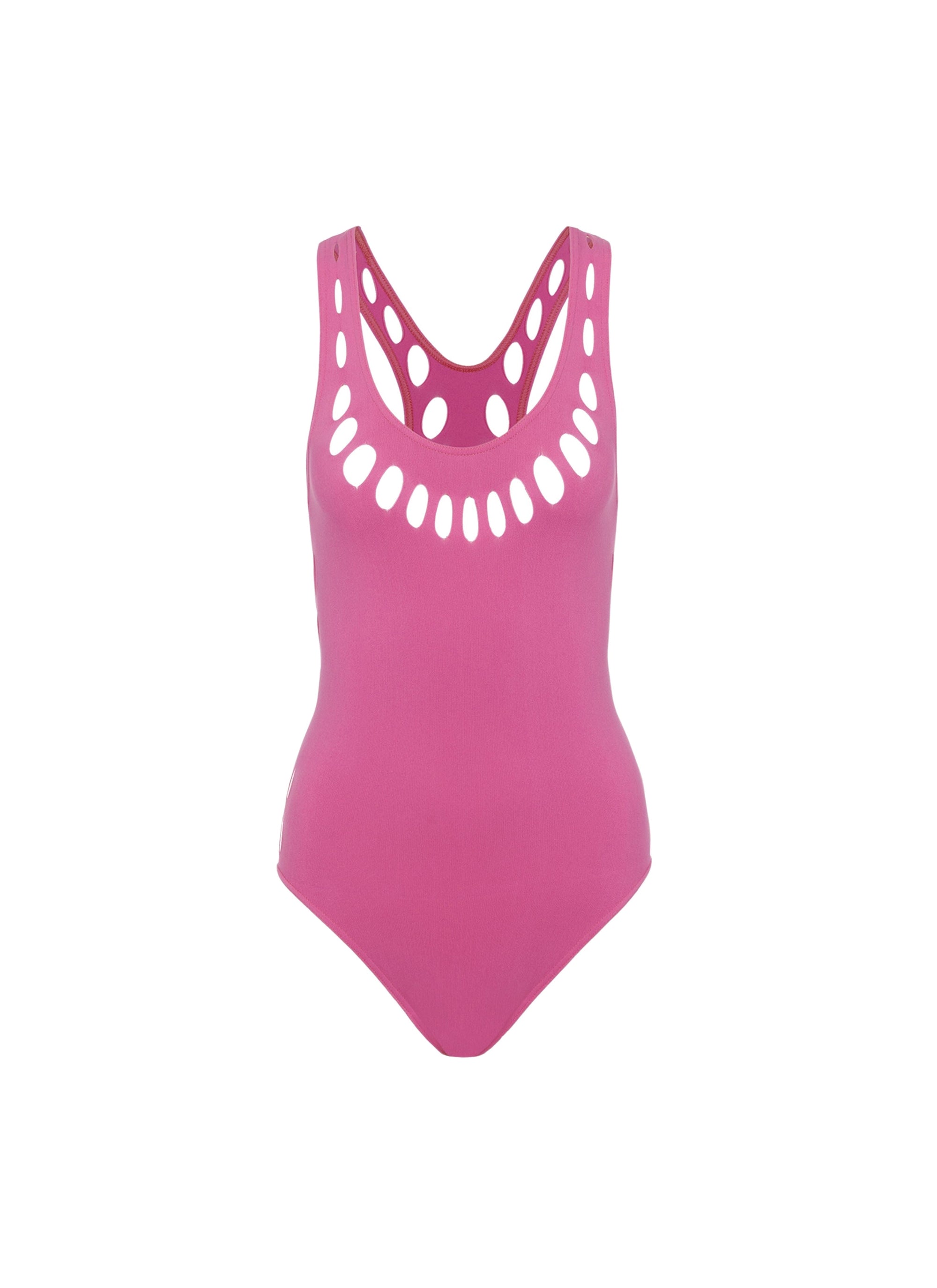 Laser one-piece swimming costume - Fluo Pink