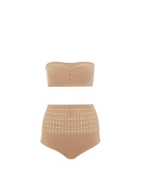 Maillot de bain bikini sans coutures - Camel foncé
