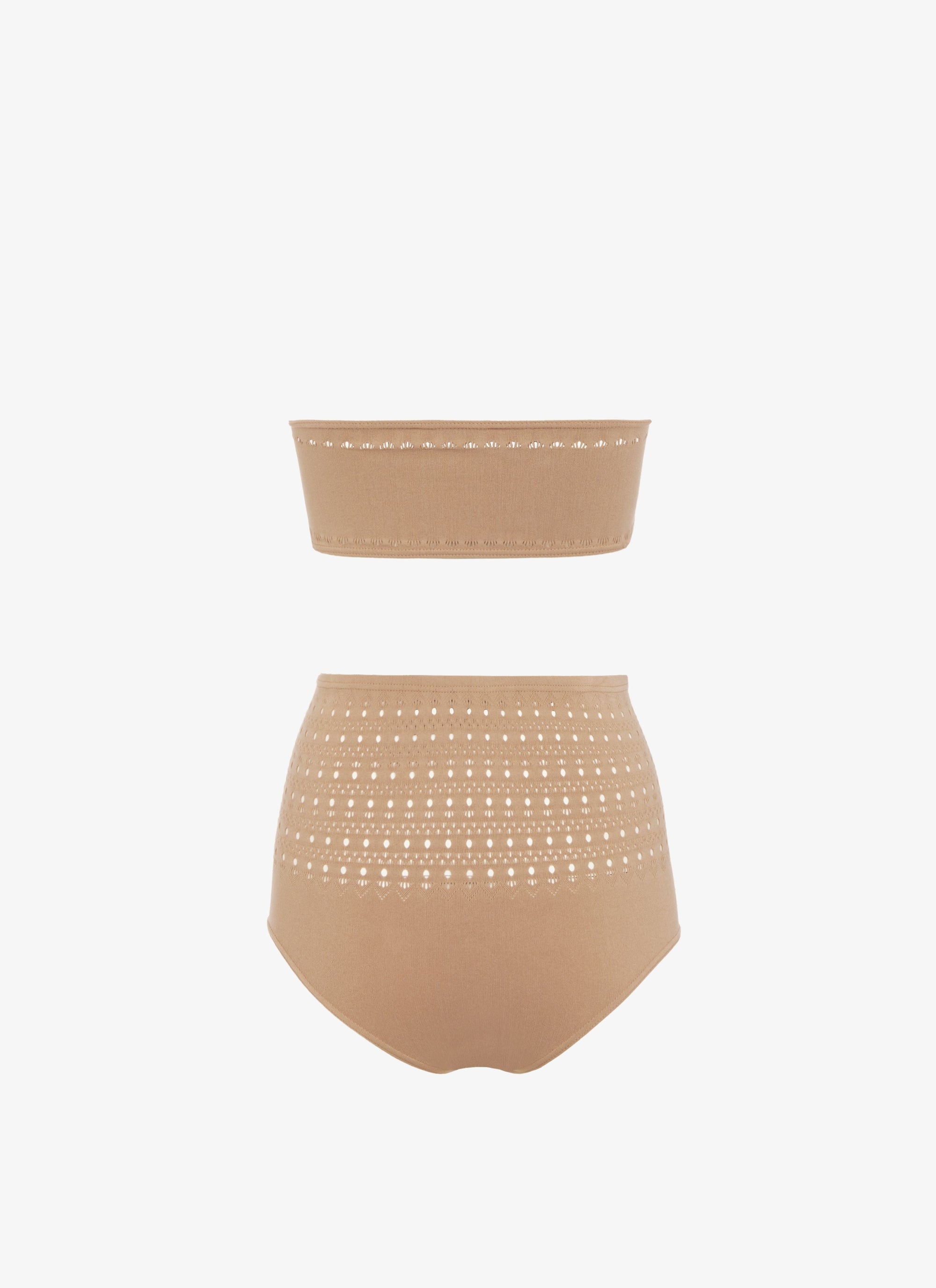 Maillot de bain bikini sans coutures - Camel foncé
