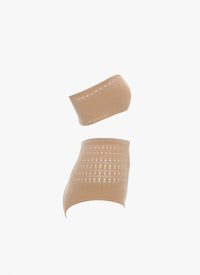 Maillot de bain bikini sans coutures - Camel foncé