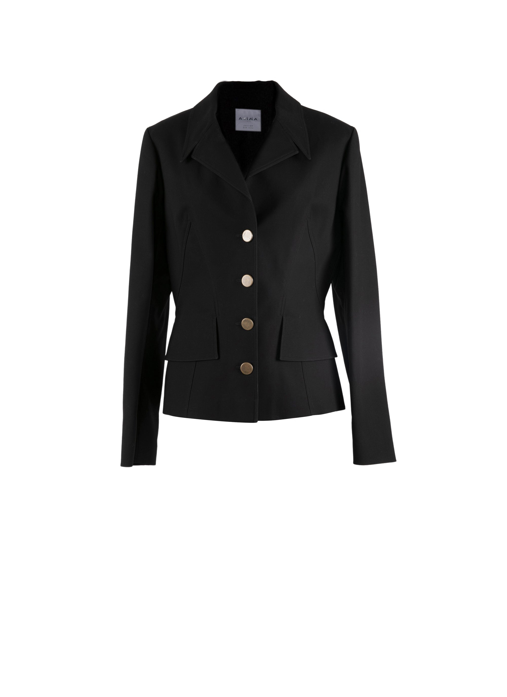 Veste en toile boutonnée - Noir