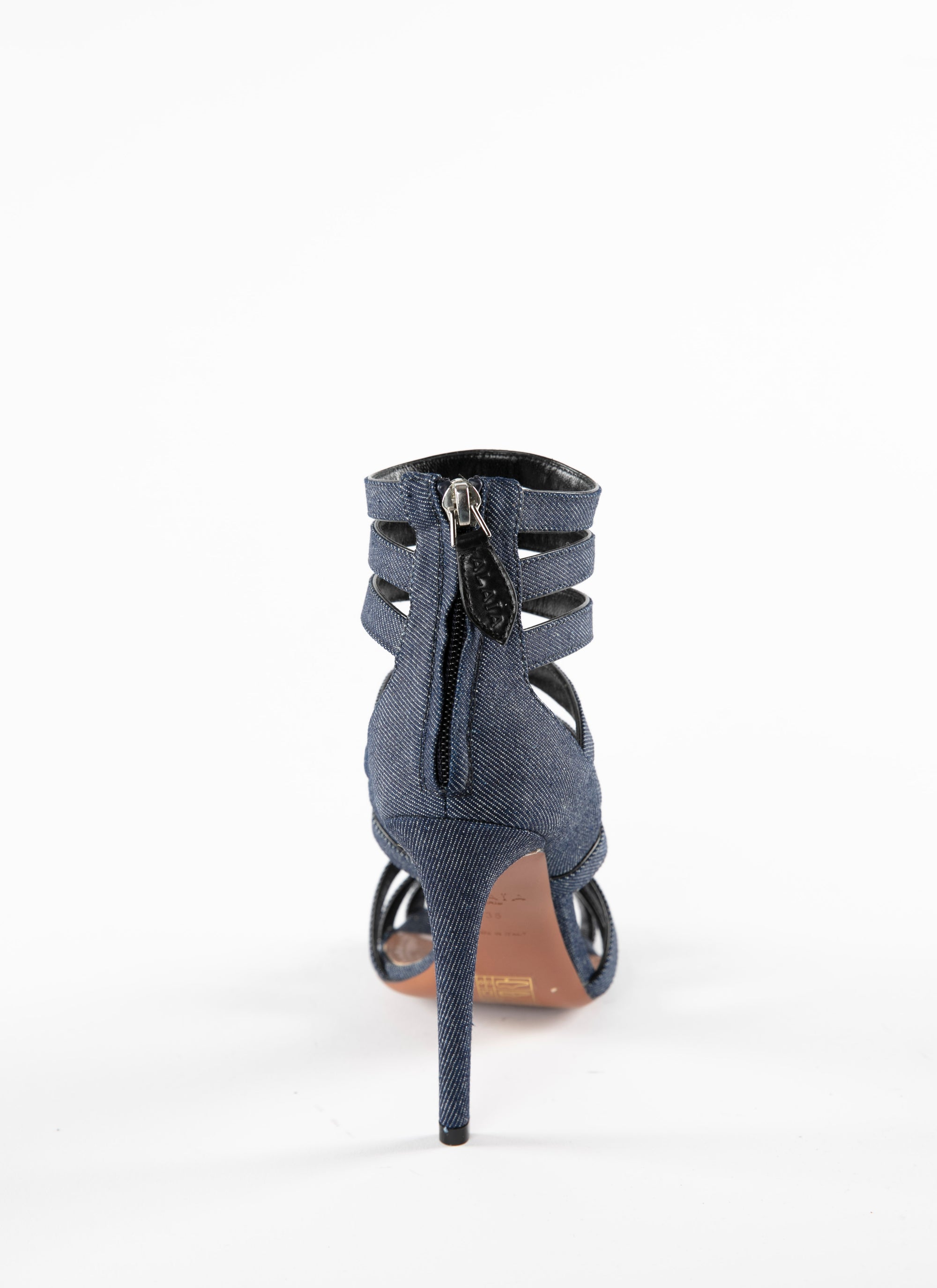 Sandales à talons haut multi brides - Bleu & Noir