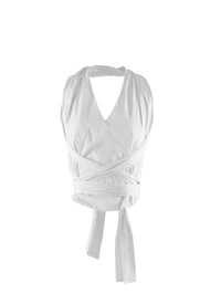 Top à dos croisé - Blanc